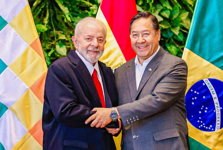 O presidente Lula e o presidente da Bolívia, Luis Arce