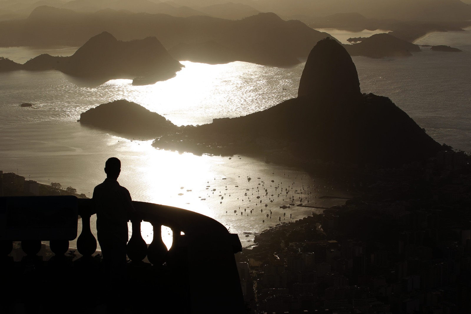 O Pão de Açúcar, visto do Corcovado — Foto: Custodio Coimbra