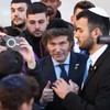 Presidente argentino, Javier Milei, durante visita ao muro das lamentações. - RONALDO SCHEMIDT/AFP