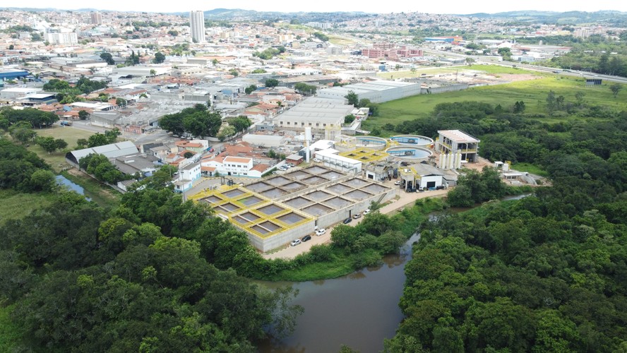 Estação de Tratamento de Esgoto (ETE) no bairro Estoril, da Atibaia Saneamento