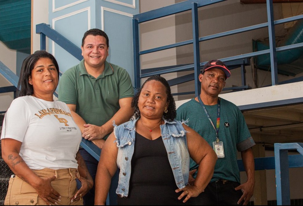 A partir da esquerda: Daniele, Wellington Luz, Maria Cristina e Ricardo Antônio — Foto: Beatriz Orle