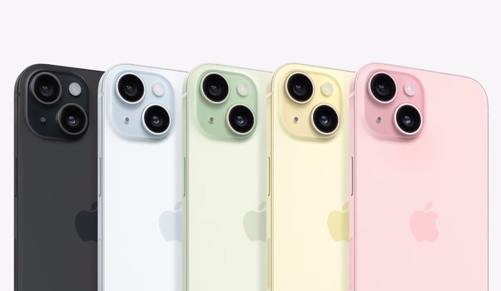 Novas cores do iPhone 15 — Foto: Reprodução/Apple
