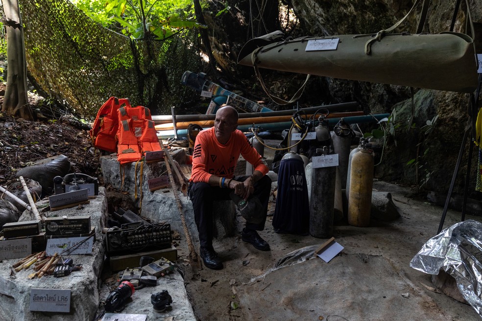 Vern Unsworth, um explorador de cavernas amador que desempenhou um papel fundamental no resgate do time de futebol WIld Boars da caverna Tham Luang na Tailândia em 2018 — Foto: Luke Duggleby/The New York Times