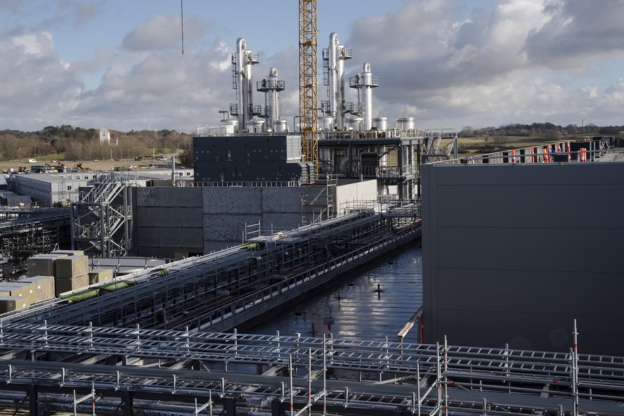 A fábrica da Novo Nordisk em Kalundborg, onde quase toda a semaglutida, princípio ativo do Ozempic, é produzida