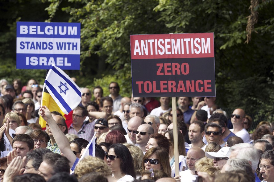 Protesto contra o antissemitismo na Bélgica