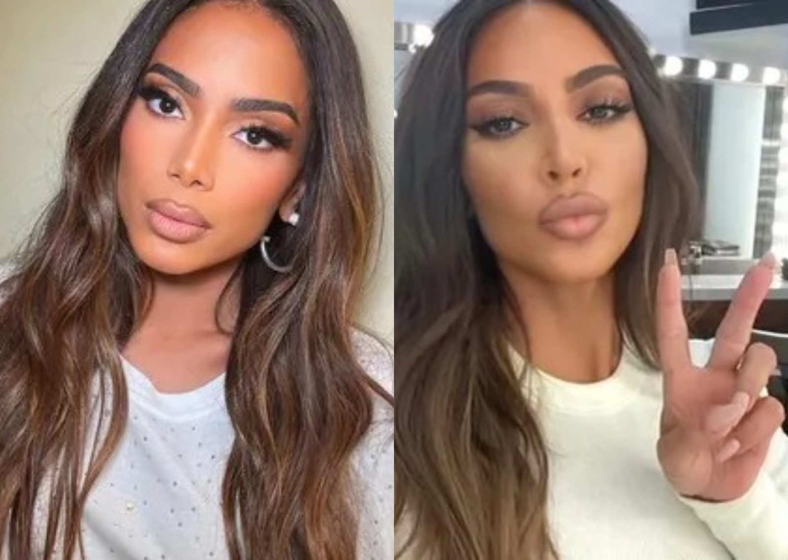 Anitta já foi comparada à Kim Kardashian — Foto: Reprodução Instagram