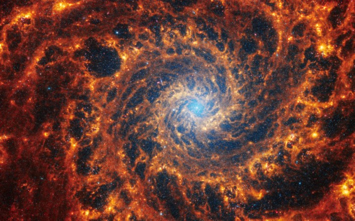 Galáxia espiral NGC 628 — Foto: Nasa
