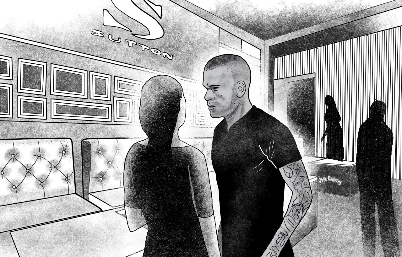 Daniel Alves teria abordado a vítima em área VIP da boate — Foto: Editoria de Arte