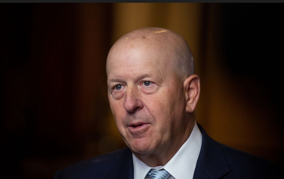 David Solomon, CEO do Goldaman Sachs: 'foco é preparar a empresa para enfrentar esses ventos contrários' — Foto: Bloomberg