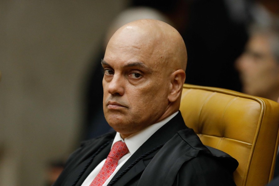 O ministro Alexandre de Moraes, durante sessão do STF