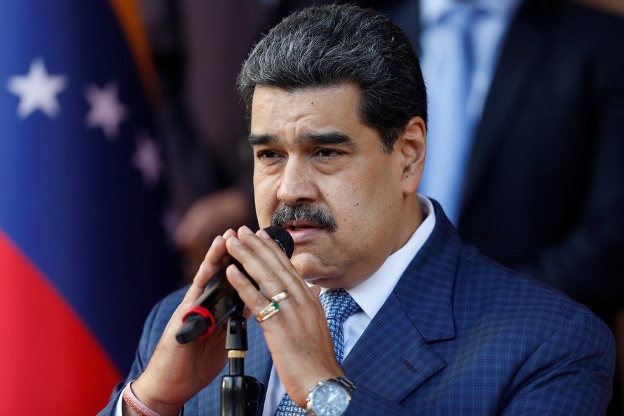 O presidente da Venezuela Nicolás Maduro em Caracas