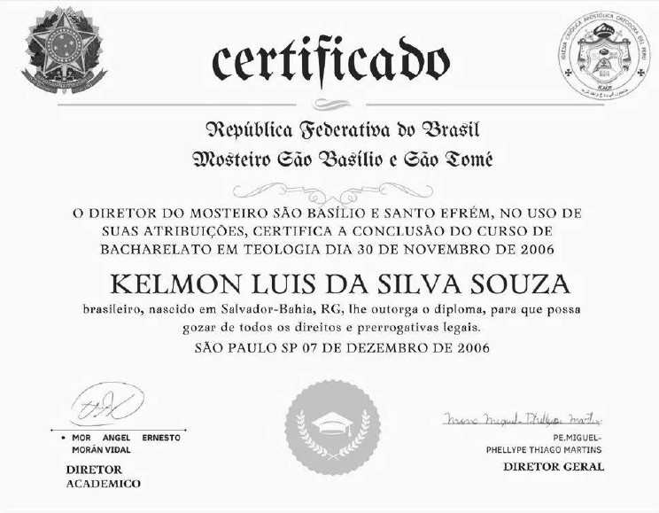 Candidato a vice-presidente entregou  ao TSE certificado de escolaridade assinado por líder de controversa igreja peruana não reconhecida pelas igrejas ortodoxas canônicas, e documento tem incongruências visíveis — Foto: Reprodução/TSE