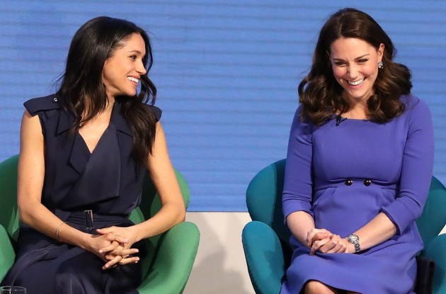 Meghan e Kate em 2018, quando as duas ainda se falavam