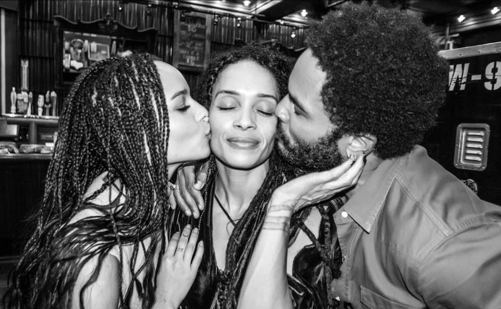 Zoë, Lisa e Lenny Kravitz — Foto: Reprodução/redes sociais