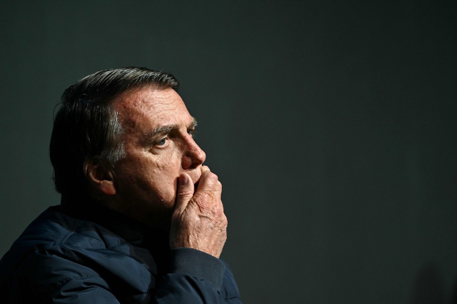 O ex-presidente Jair Bolsonaro, indiciado pela PF no caso das joias sauditas