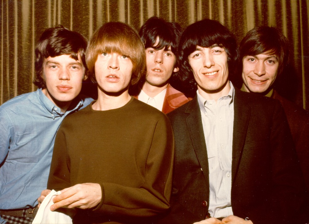 Mick Jagger, Brian Jones, Keith Richards, Bill Wyman e Charlie Watts, dos Rolling Stones — Foto: Divulgação