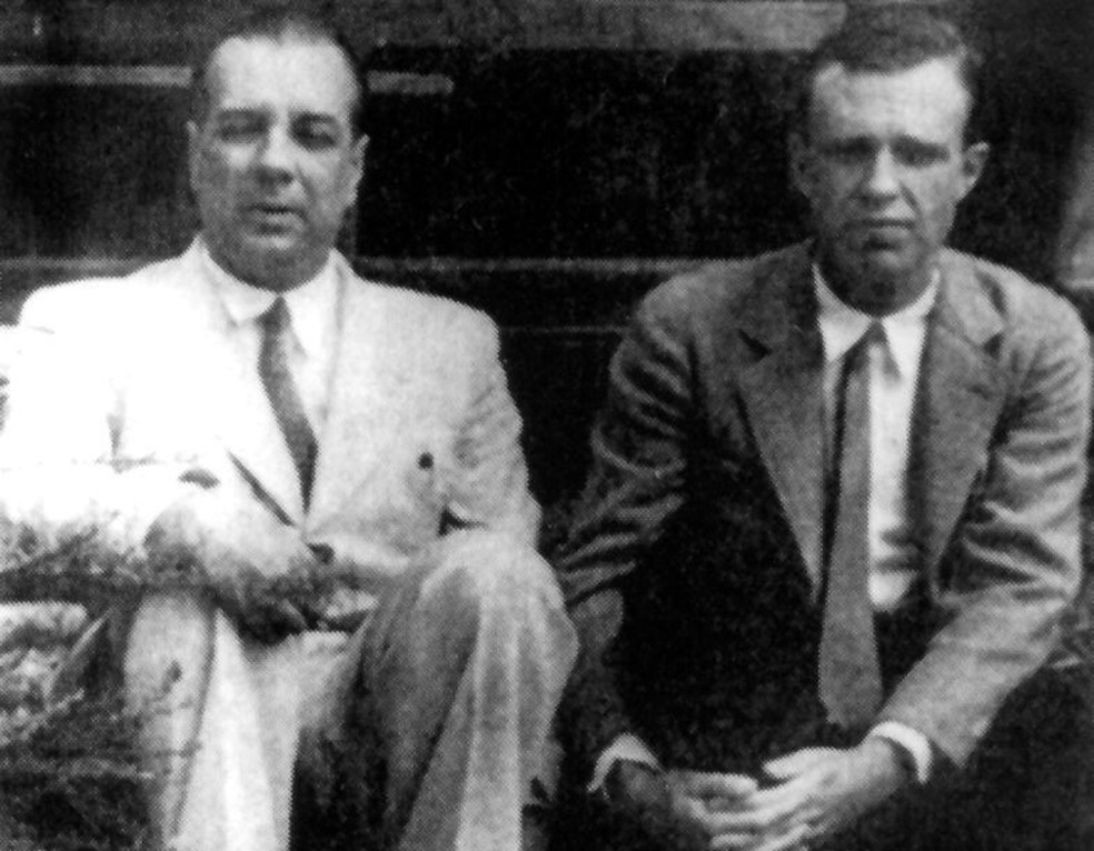 Jorge Luis Borges (1899-1986) e Adolfo Bioy Casares (1914-1999) — Foto: Divulgação