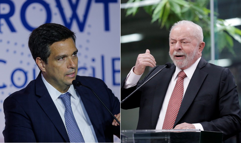 O dirigente do Banco Central, Roberto Campos Neto, e o presidente Luiz Inácio Lula da Silva — Foto: Jorge William/O Globo e Domingos Peixoto/O Globo