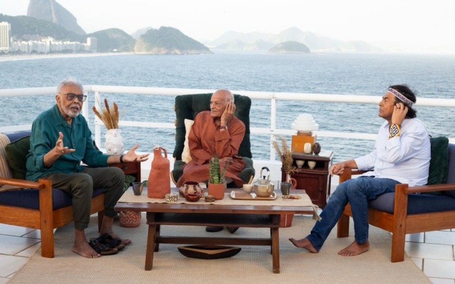 Gilberto Gil, Satish Kumar e Ailton Krenak