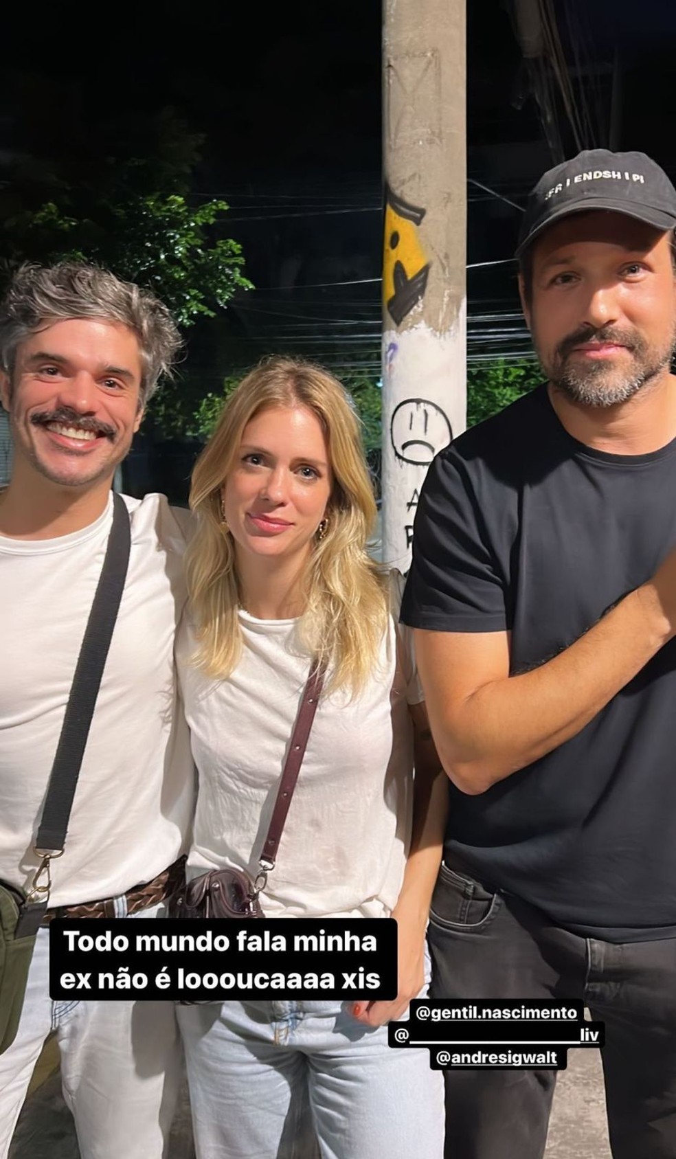 Gentil Nascimento, Lívia Lobato e André Sigwalt — Foto: Reprodução/Instagram