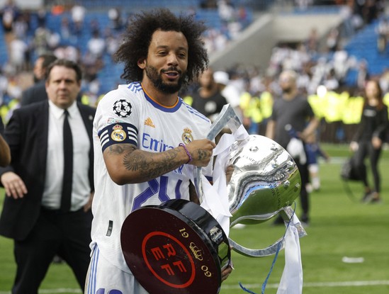 Marcelo foi campeão pelo Real Madrid como capitão pela primeira vez REUTERS