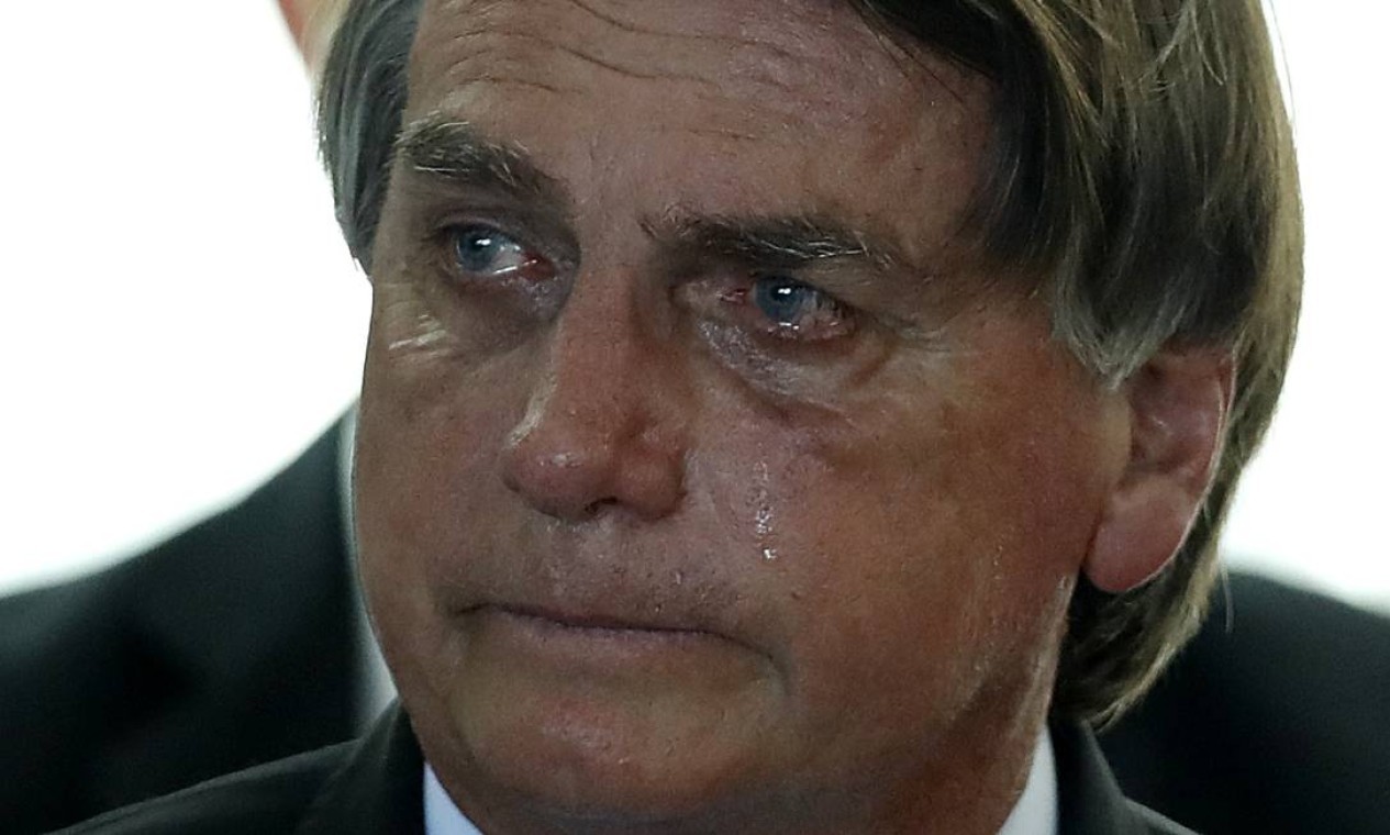 'Eu dirijo a nação para o lado que os senhores desejarem', diz Bolsonaro a pastores. Presidednte se encontra com lideranças evangélicas e chorou ao relembrar da facada na campanha de 2018 — Foto: Cristiano Mariz / Agência O Globo - 08/03/2022