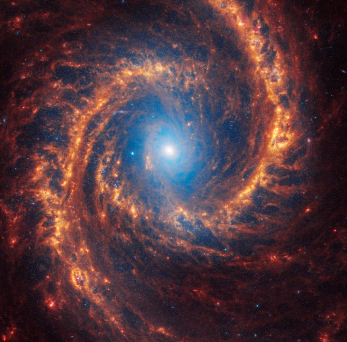 Galáxia espiral NGC 1566 — Foto: Nasa