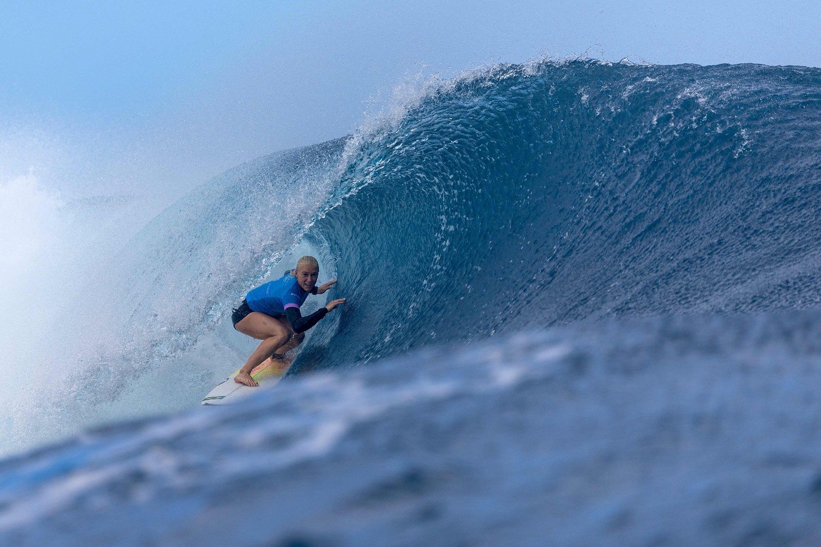 Tatiana Weston-Webb passou às semifinais no Taiti — Foto: Ed Sloane/AFP