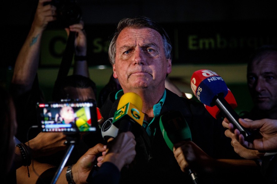 O ex-presidente Jair Bolsonaro, durante entrevista