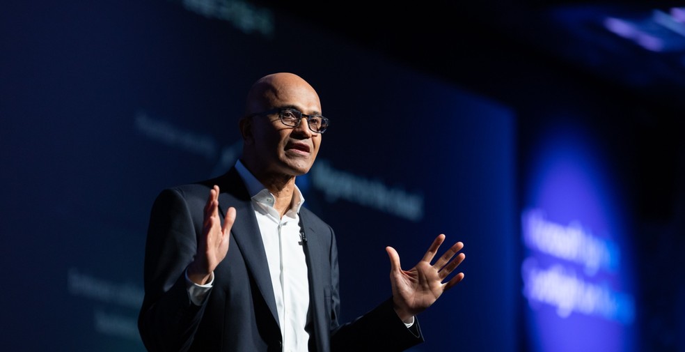 Satya Nadella, CEO da Microsoft — Foto: Bloomberg