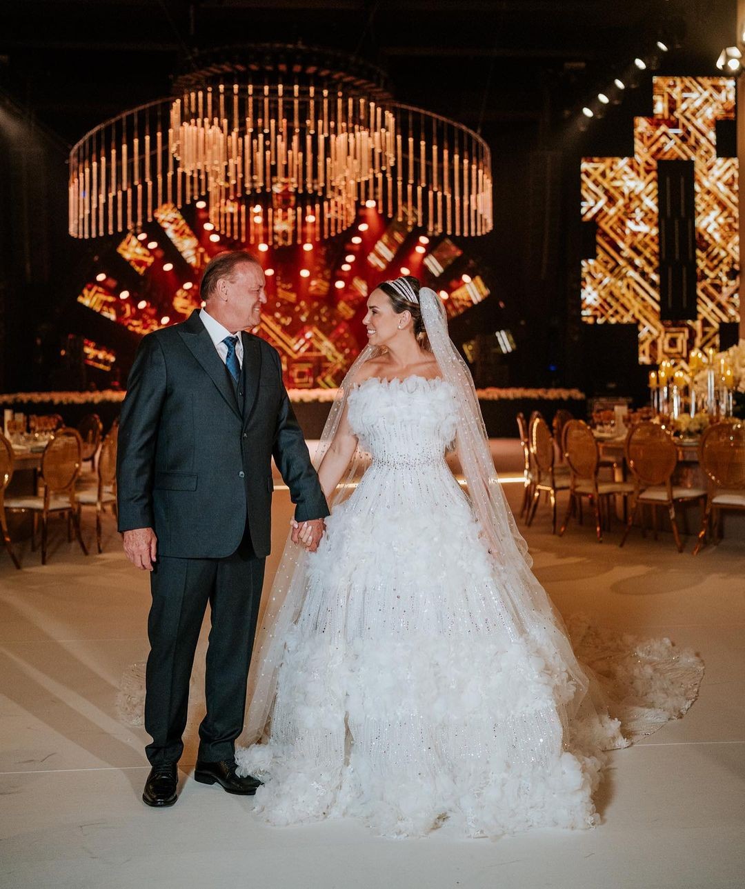 'Barão do agro' fez festa de casamento milionária para filha, Rayssa Scheffer — Foto: @torinzanette