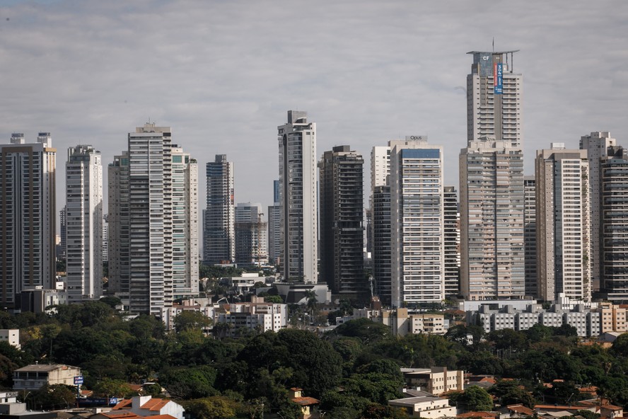 Prédios em Goiânia: capital de Goiás teve maior aumento acumulado no valor de aluguel, com alta de 37,28%
