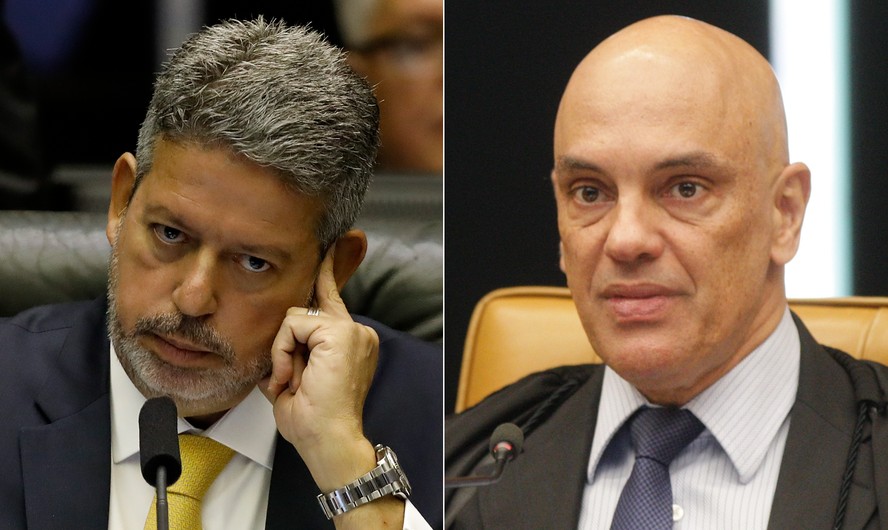 O presidente da Câmara, Arthur Lira (PP-AL), e o ministro do STF Alexandre de Moraes