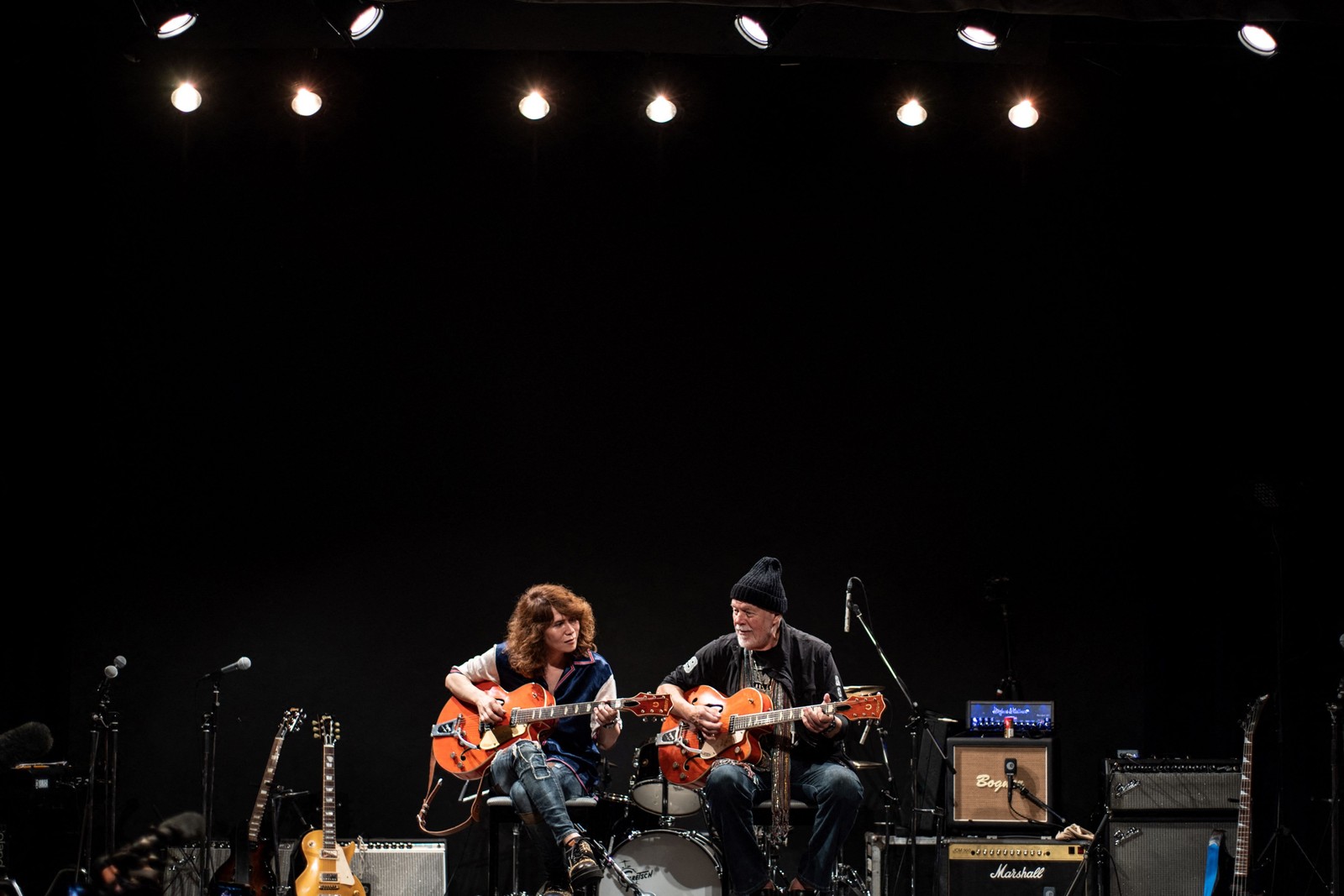 Bachman disse que, ao tocar com a guitarra novamente, percebeu que "o tempo parou" — Foto: Philip Fong / AFP