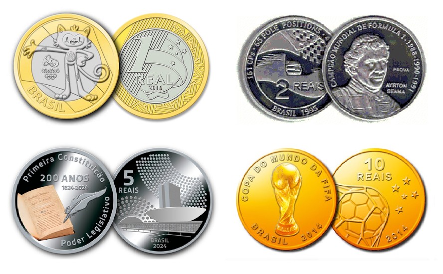 Desde a criação do real, há 30 anos, já foram lançadas mais de 50 moedas comemorativas, em edições em prata, ouro, e as comuns, mas com desenhos especiais no verso