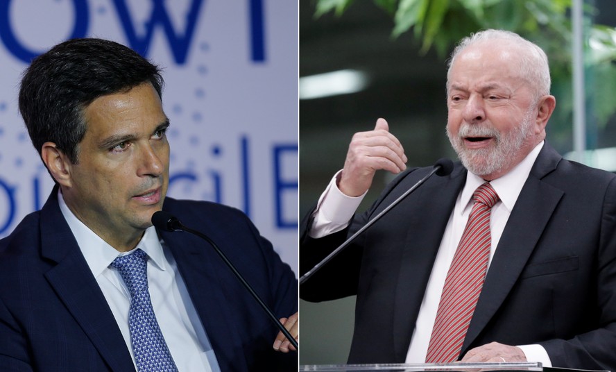 O dirigente do Banco Central, Roberto Campos Neto, e o presidente Luiz Inácio Lula da Silva