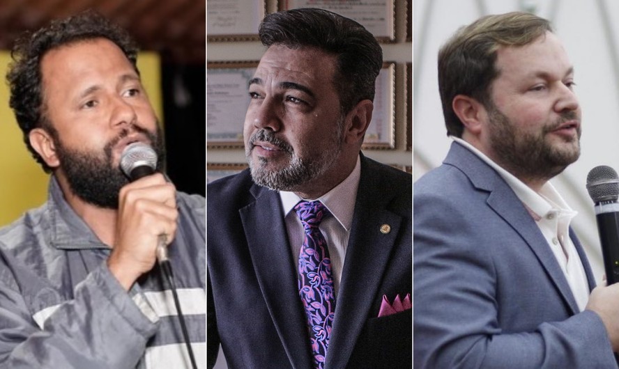 Pastor Henrique Vieira (PSOL), Pastor Marco Feliciano (PL) e Marcos RR Soares (União): deputados federais com identidade evangélica nas urnas