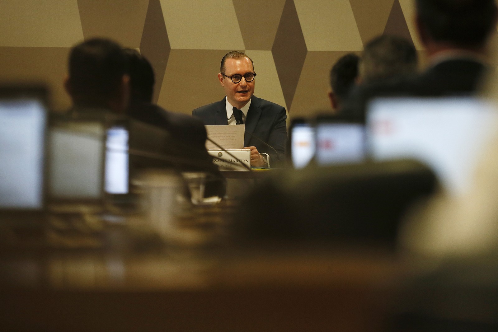 Cristiano Zanin, durante sabatina no Senado Federal. — Foto: Cristiano Mariz / Agência O Globo