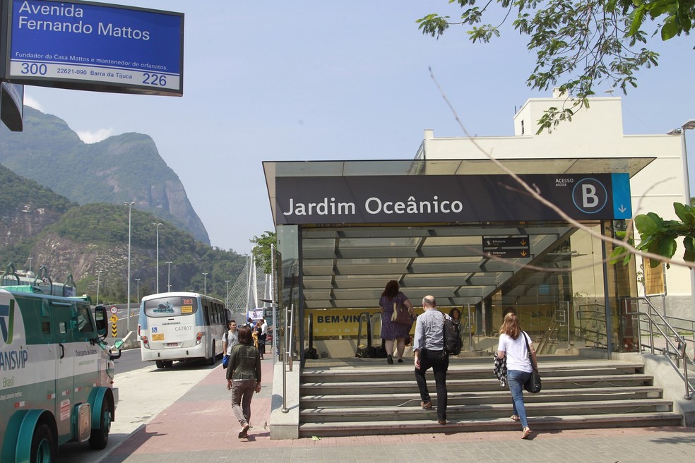 A estação Jardim Oceânico, na Barra: metrô poderá chegar ao Recreio — Foto: Agência O Globo