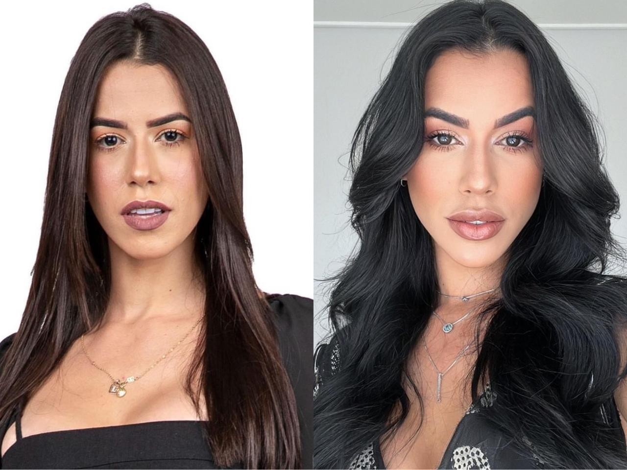 Larissa Tomásia fez preenchimento labial e colocou lentes de contato nos dentes após sair do reality — Foto:  Reprodução/Instagram