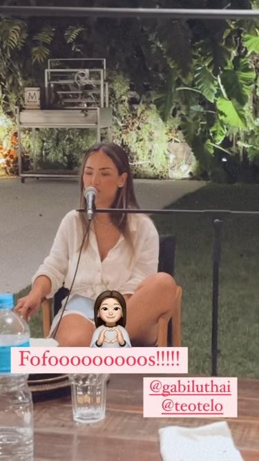 Gabi Luthai também cantou na confraternização da família Teló — Foto: Reprodução/Instagram