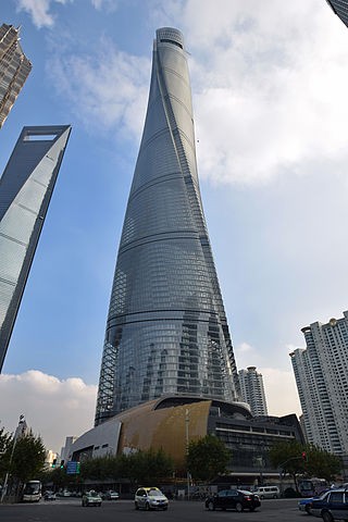 Shanghai Tower - Xangai (China) - 2015 - 632 metros - 128 andares — Foto: Reprodução / Wikipedia