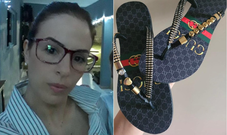 Suzane von Richthofen e a sandália falsificada, segundo a grife italiana Gucci