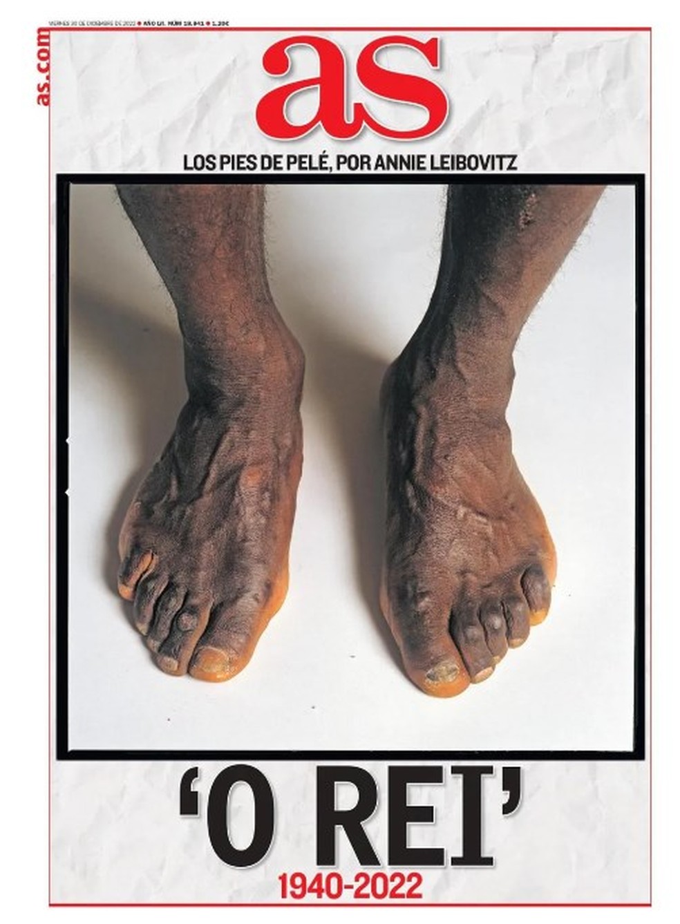 O espanhol AS e os pés sagrados de Pelé — Foto: Reprodução