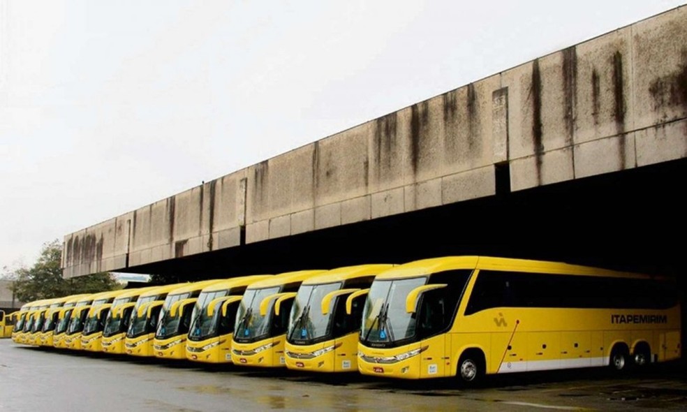 Frota de ônibus da empresa Viação Itapemirim Arquivo — Foto:         