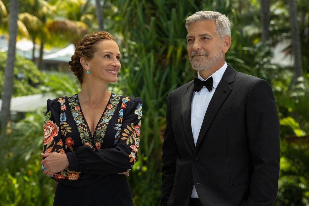 “Ingresso para o paraíso” (2022), com Julia Roberts e George Clooney — Foto: Divulgação
