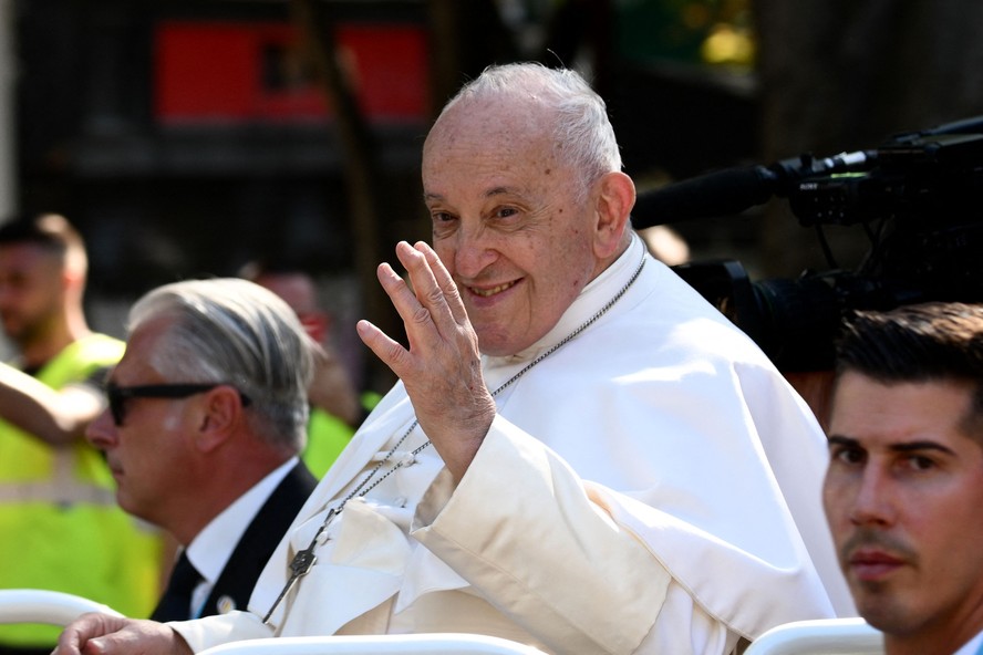 Papa Francisco, durante viagem à França