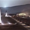 Uma imagem feita pela SpaceX de uma proposta de “Base Alfa em Marte” - SpaceX/The New York Times
