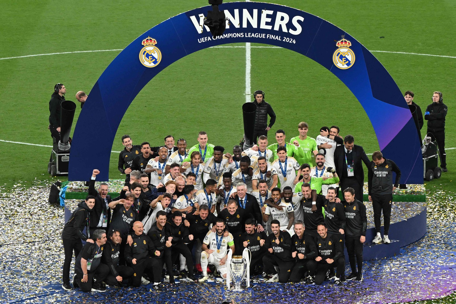 Real Madrid garantiu uma vaga na Copa Intercontinental — Foto: Justin Tallis/AFP