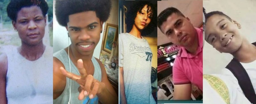 Claudia Ferreira, Matheus Ervandré, Maria Eduarda Conceição, Anderson Marques e Marcus Vinícius foram mortos de 2014 a 2017